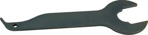 Universalschlüssel von Wolf mit einem charakteristischen gebogenen Design und einer Öffnung für Schrauben oder Muttern. Geeignet für verschiedene Anwendungen in Werkstätten.